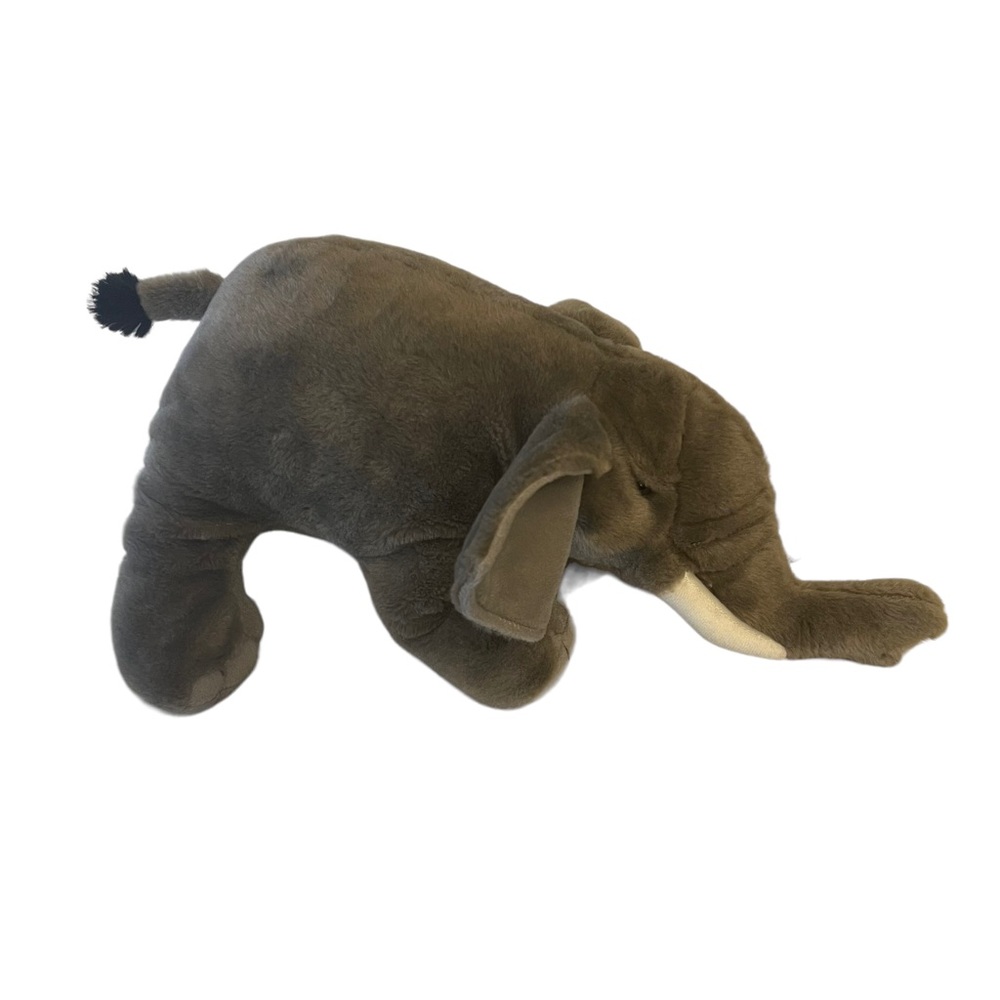 Wild Republic Realistic Gray Elephant Plush Stuffed Animal Toy 14”